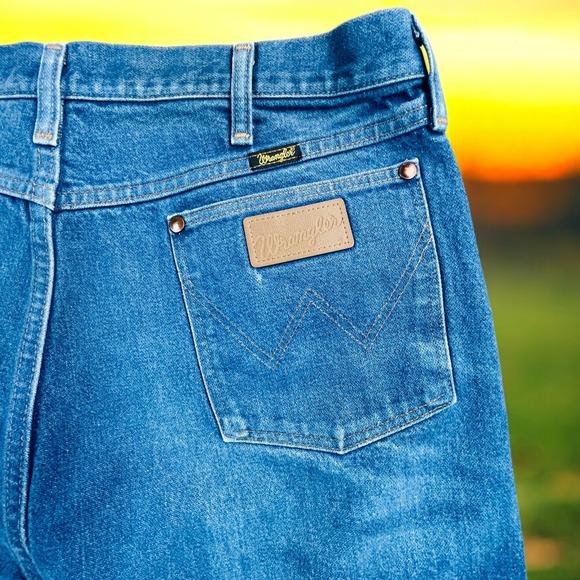 Wrangler Other - Vtg Wrangler Cowboy Cut Denim Jeans Mens 38x36 31MWZDN USA Distressed 90s